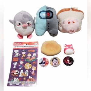 Toys Bundle Among Us. Squishmallows. Plush Toys. Stickers. Anime. And More